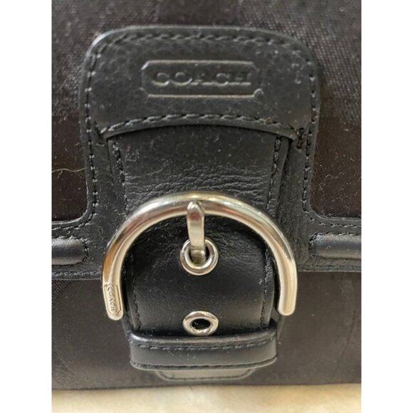 Authentic Coach Leather Trim Black Campbell signature satchel. - Picture 5 of 10